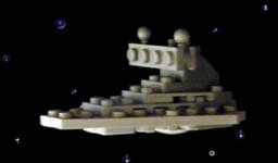 tiny Star Destroyer seen from the front